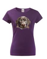 Dámské tričko s potiskem Výmarský ohař-  tričko pro milovníky psů