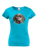 Dámské tričko s potiskem Výmarský ohař-  tričko pro milovníky psů