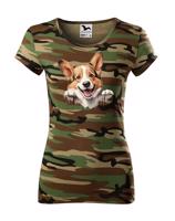 Dámské tričko s potiskem Welsh Corgi Pembroke -  tričko pro milovníky psů