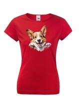 Dámské tričko s potiskem Welsh Corgi Pembroke -  tričko pro milovníky psů
