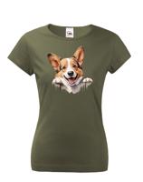 Dámské tričko s potiskem Welsh Corgi Pembroke -  tričko pro milovníky psů