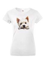 Dámské tričko s potiskem Westík -  tričko pro milovníky psů