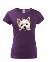 Dámské tričko s potiskem Westík -  tričko pro milovníky psů