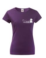 Dámské tričko s potiskem Westíka - dárek pro milovníky psů