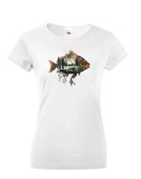 Dámské tričko s potiskem zvířat - Kapr