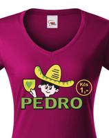 Dámské tričko s potlačou Pedro - retro tričko
