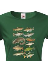 Dámské tričko s rybami
