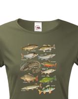 Dámské tričko s rybami