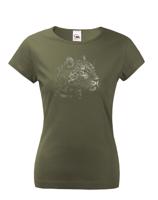 Dámské tričko s úžasným potiskem leoparda - skvělý dárek na narozeniny