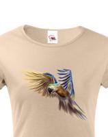 Dámské tričko s úžasným potiskem papouška - skvělý dárek na narozeniny