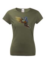 Dámské tričko s úžasným potiskem papouška - skvělý dárek na narozeniny