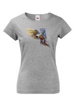 Dámské tričko s úžasným potiskem papouška - skvělý dárek na narozeniny