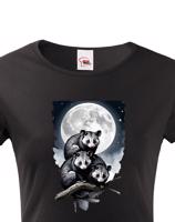 Dámské tričko s úžasným potiskem vačic při úplňku- skvělý dárek na narozeniny