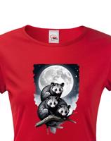 Dámské tričko s úžasným potiskem vačic při úplňku- skvělý dárek na narozeniny