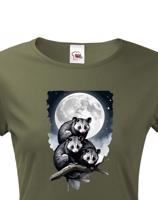 Dámské tričko s úžasným potiskem vačic při úplňku- skvělý dárek na narozeniny