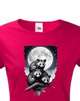 Dámské tričko s úžasným potiskem vačic při úplňku- skvělý dárek na narozeniny