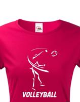 Dámské tričko s Volejbalovým motivem