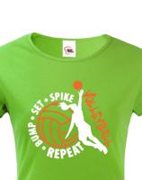 Dámské tričko s Volejbalovým motivem