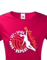 Dámské tričko s Volejbalovým motivem