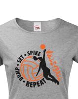 Dámské tričko s Volejbalovým motivem