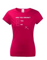 Dámske tričko s vtipným potiskem Are you drunk? - vtipné dámske tričko