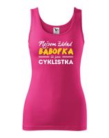 Dámské tričko s vtipným potiskem Nejsem žádná bábofka já jsem cyklistka