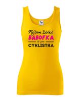 Dámské tričko s vtipným potiskem Nejsem žádná bábofka já jsem cyklistka