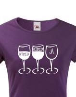 Dámské tričko s vtipným potiskem Pesimista, optimista, já