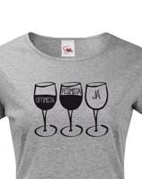 Dámské tričko s vtipným potiskem Pesimista, optimista, já