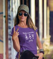 Dámské tričko s vtipným potiskem - vínem Ráda a pravidelně posiluji