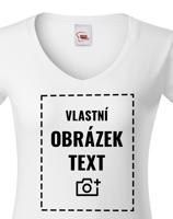 Dámské tričko s výstřihem do V s vlastním potiskem