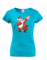 Dámské tričko Santa a světélka - vánoční tričko