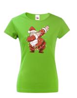 Dámské tričko Santa a světélka - vánoční tričko