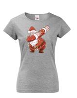 Dámské tričko Santa a světélka - vánoční tričko