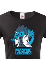 Dámské tričko se stylovým potiskem Master hedgehog