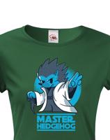 Dámské tričko se stylovým potiskem Master hedgehog