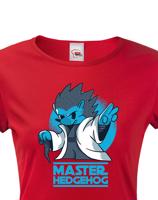 Dámské tričko se stylovým potiskem Master hedgehog