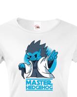 Dámské tričko se stylovým potiskem Master hedgehog