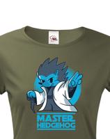 Dámské tričko se stylovým potiskem Master hedgehog