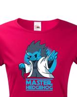 Dámské tričko se stylovým potiskem Master hedgehog