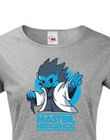 Dámské tričko se stylovým potiskem Master hedgehog
