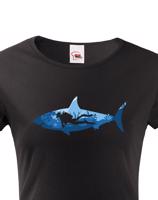 Dámské tričko se žralokem - kvalitní potisk a rychlé dodání