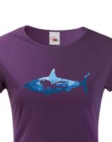 Dámské tričko se žralokem - kvalitní potisk a rychlé dodání