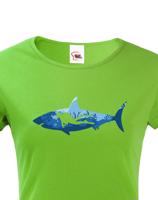 Dámské tričko se žralokem - kvalitní potisk a rychlé dodání
