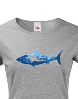 Dámské tričko se žralokem - kvalitní potisk a rychlé dodání