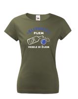 Dámské tričko Slivovici pijem, vesele si žijem