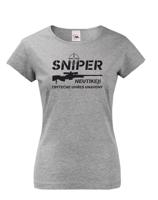 Dámské tričko Sniper - Neutíkej, zbytečně umřeš unavený - vysoká gramáž trika
