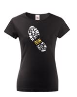 Dámské tričko - Stopa běžkyně