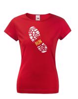 Dámské tričko - Stopa běžkyně