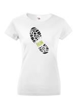 Dámské tričko - Stopa běžkyně